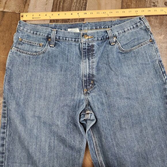 Mens Carhartt Relaxed Fit size 40x32 101483-980 Mid Rise Denim Jeans - Picture 5 of 9